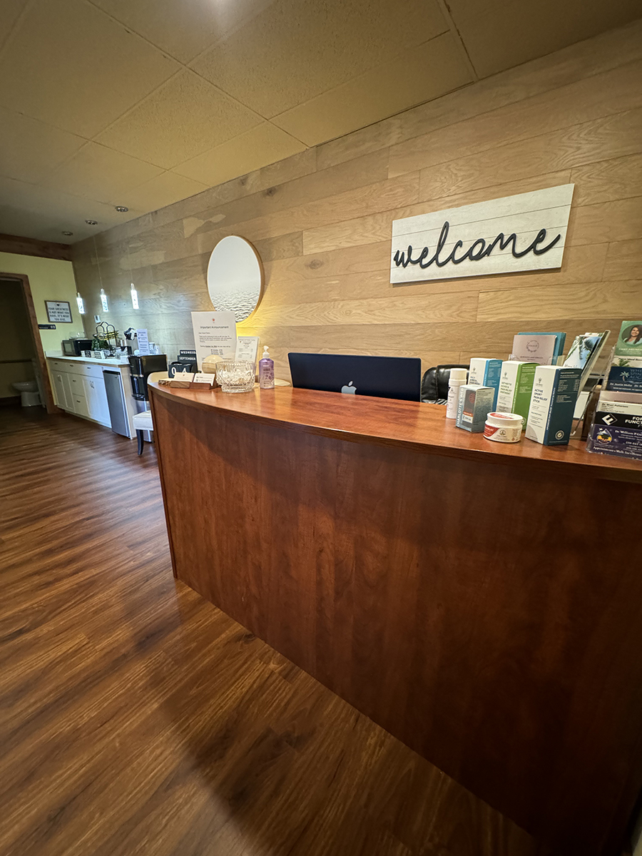 Front desk at Massage and Holistic Healing of Marco Island